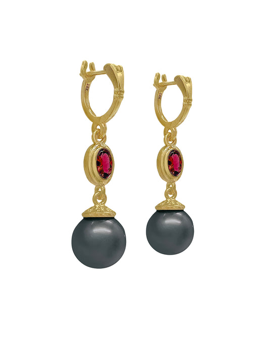 EMMA TAHITIAN PEARL EARRINGS