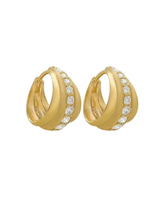 BETTINA HOOPS SMALL WITH DIAMONDS