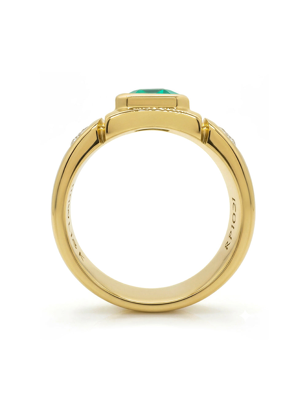 ESSEX EMERALD AND DIAMOND RING