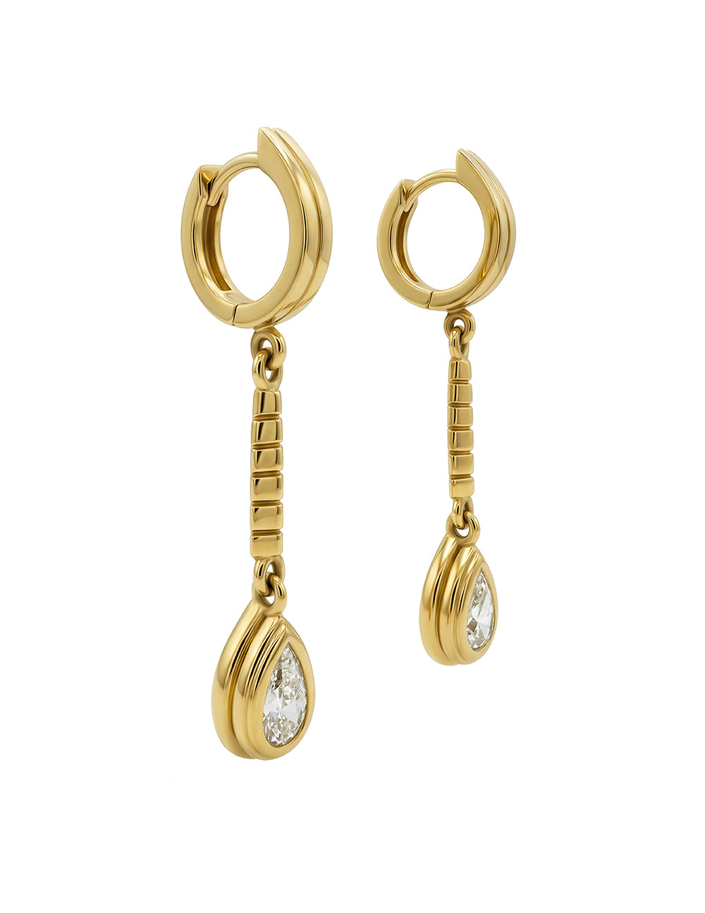 LENNOX DROP EARRINGS WITH PEAR DIAMONDS