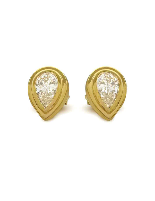 DIAMOND PEAR STUDS