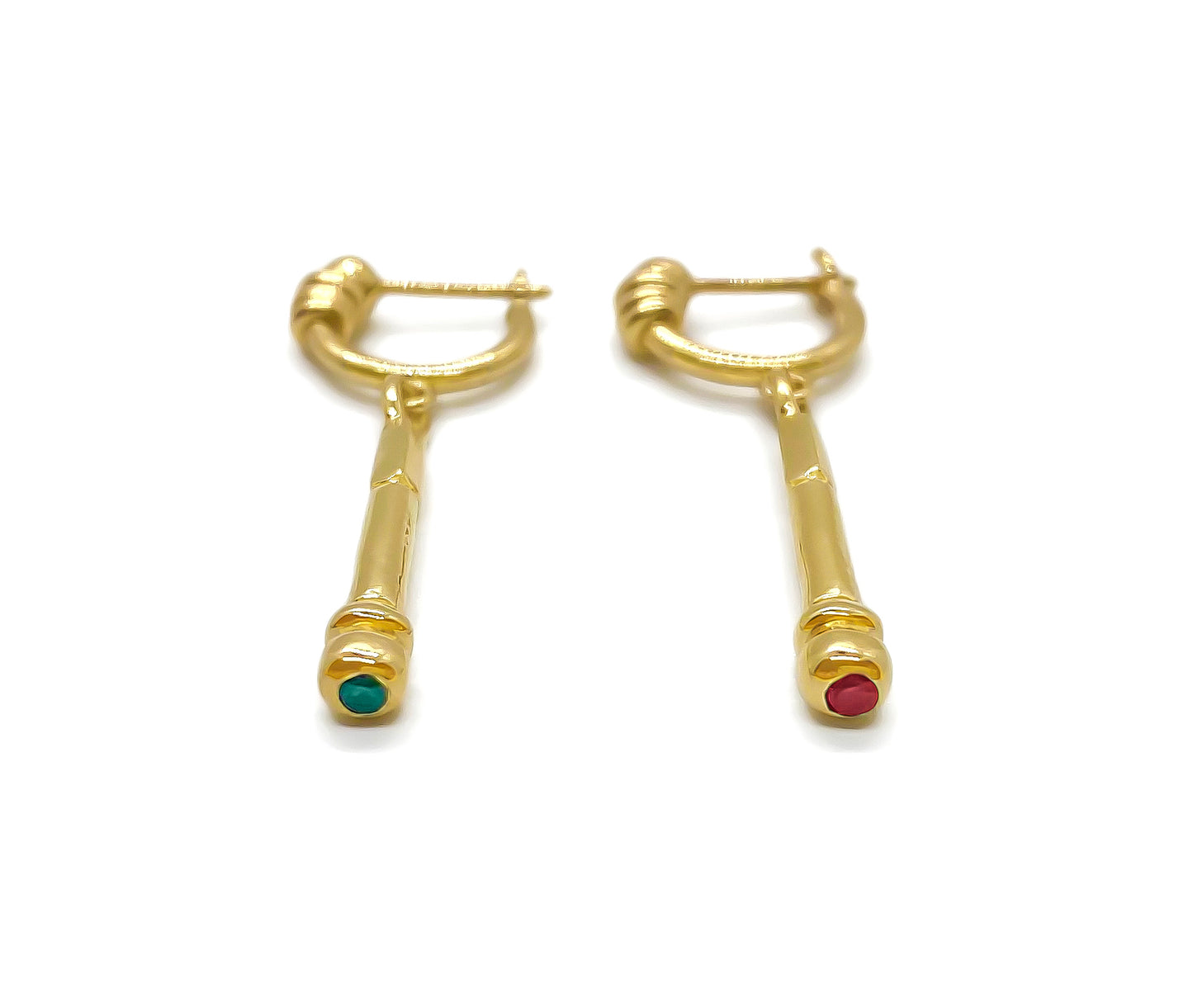 GOLD BATON EARRINGS