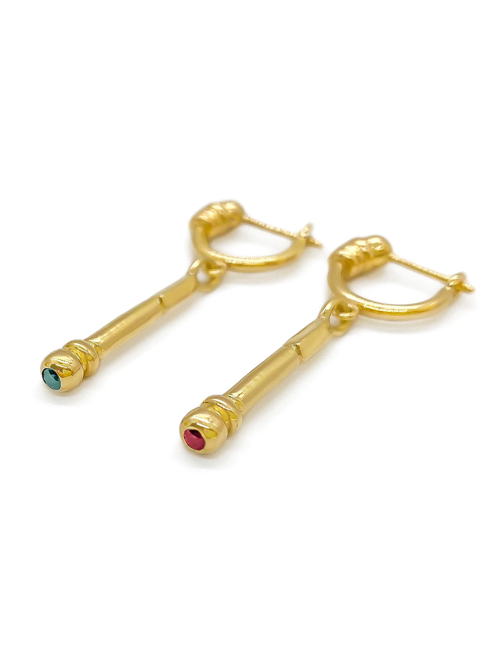 GOLD BATON EARRINGS