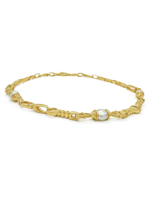 SIMA THREE PEARL NECKLACE