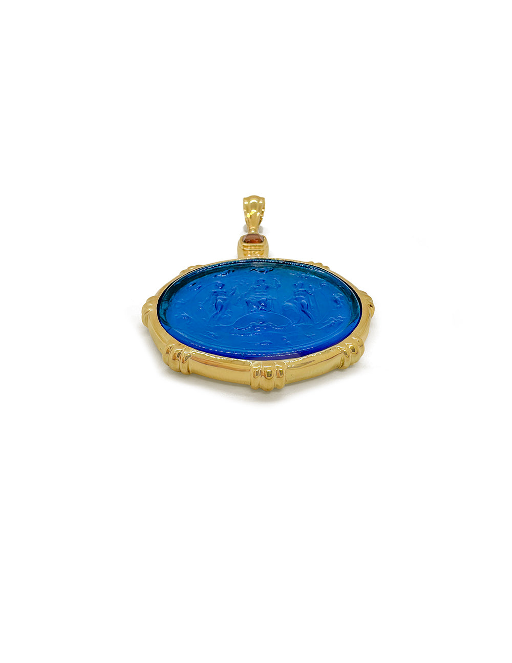 TEMBO PENDANT WITH BLUE VENETIAN GLASS