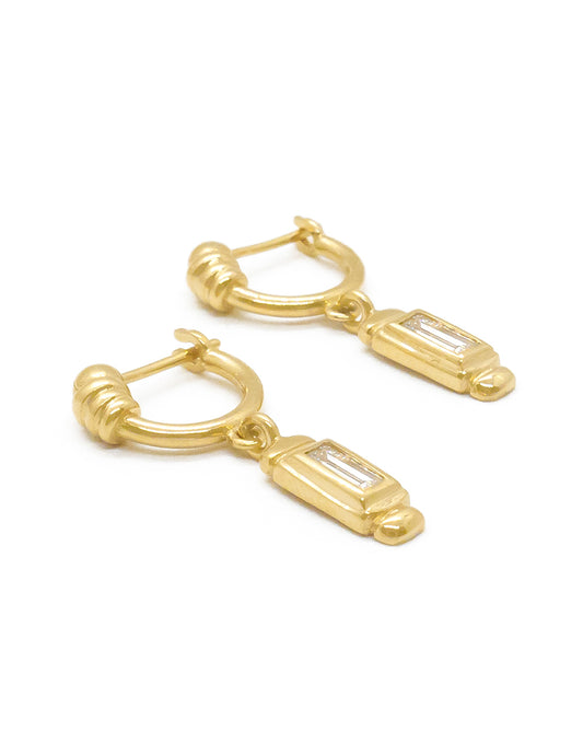 DIAMOND BAGUETTE DROP EARRINGS