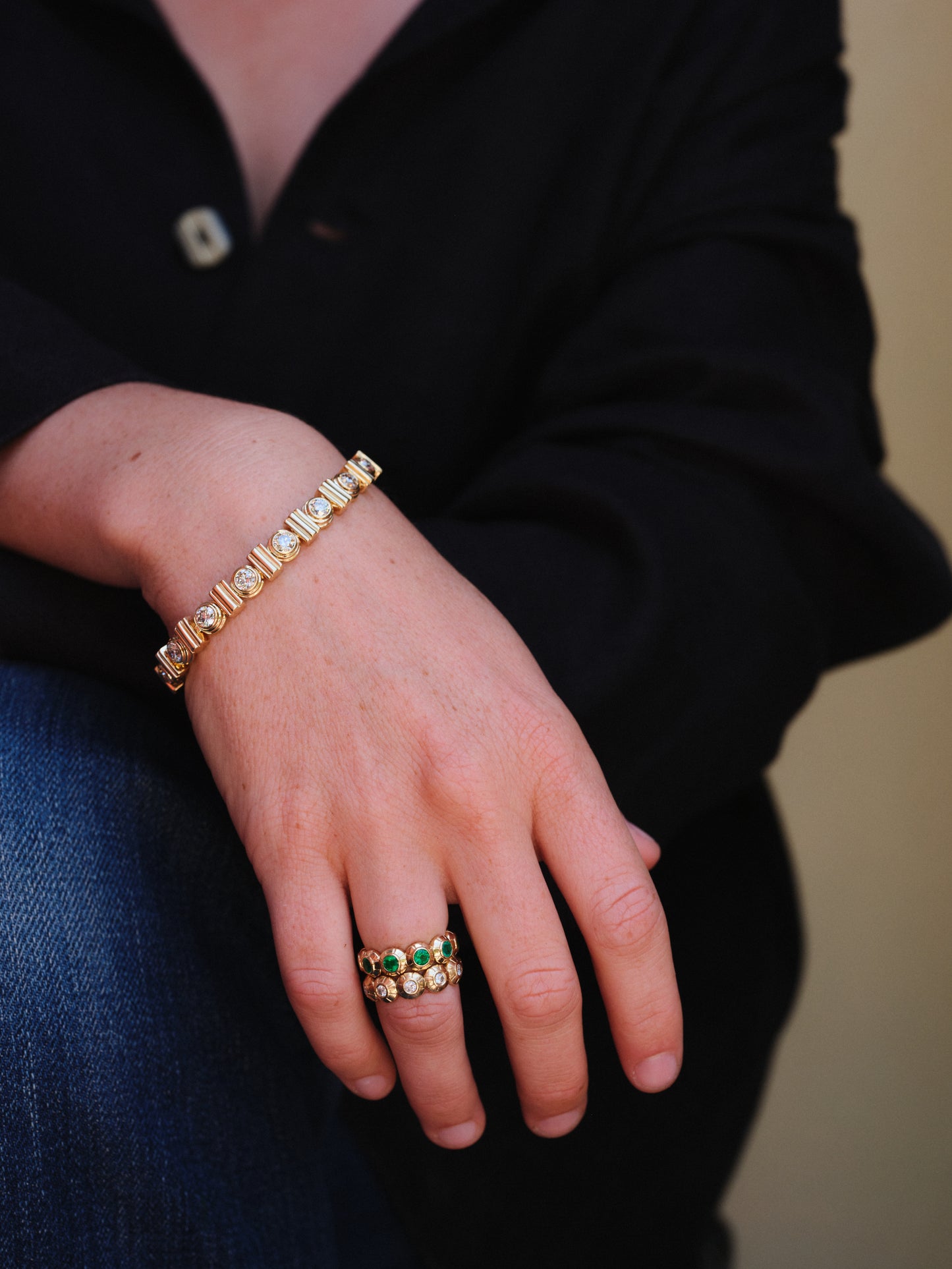 COLLINS CHAMPAGNE DIAMOND TENNIS BRACELET