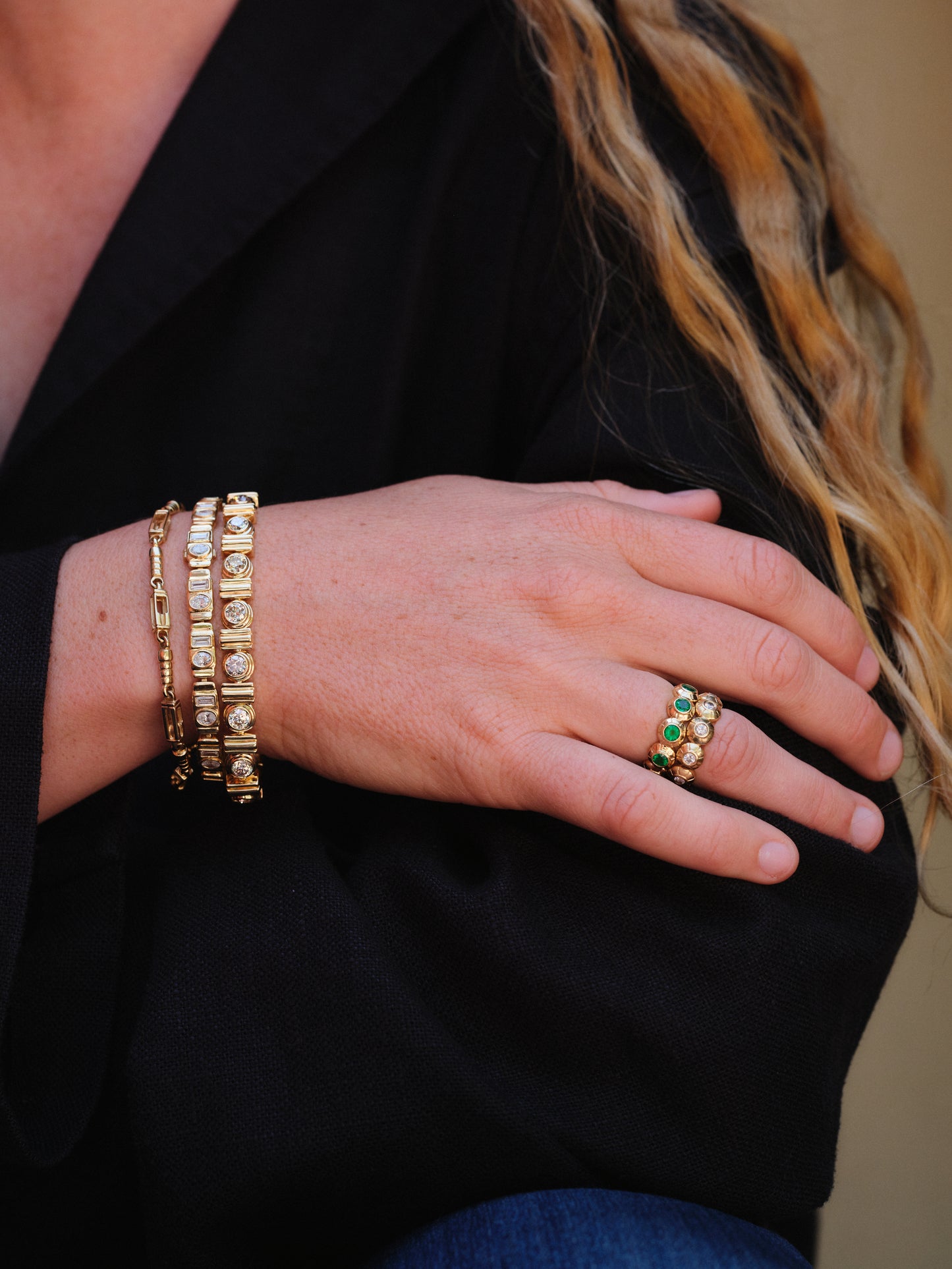 COLLINS CHAMPAGNE DIAMOND TENNIS BRACELET