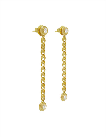 DIAMOND LOTUS DROP EARRINGS