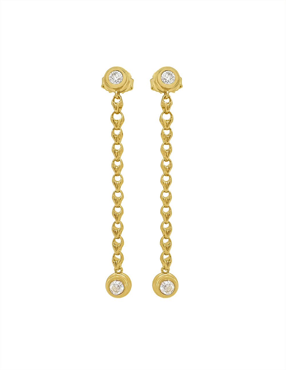 DIAMOND LOTUS DROP EARRINGS
