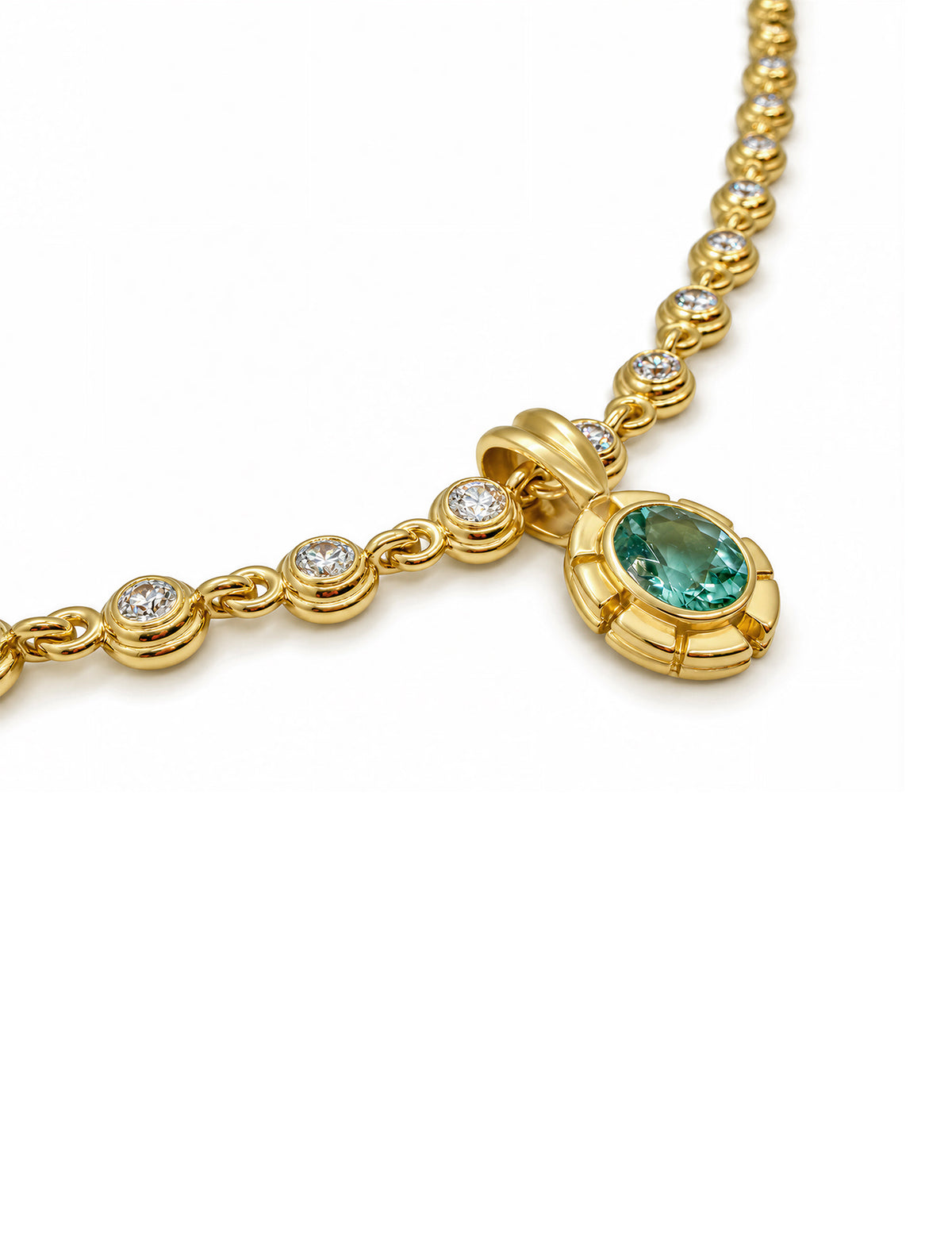 ELLIOT PARAIBA OVAL PENDANT