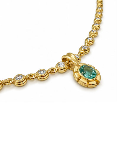 ELLIOT PARAIBA OVAL PENDANT