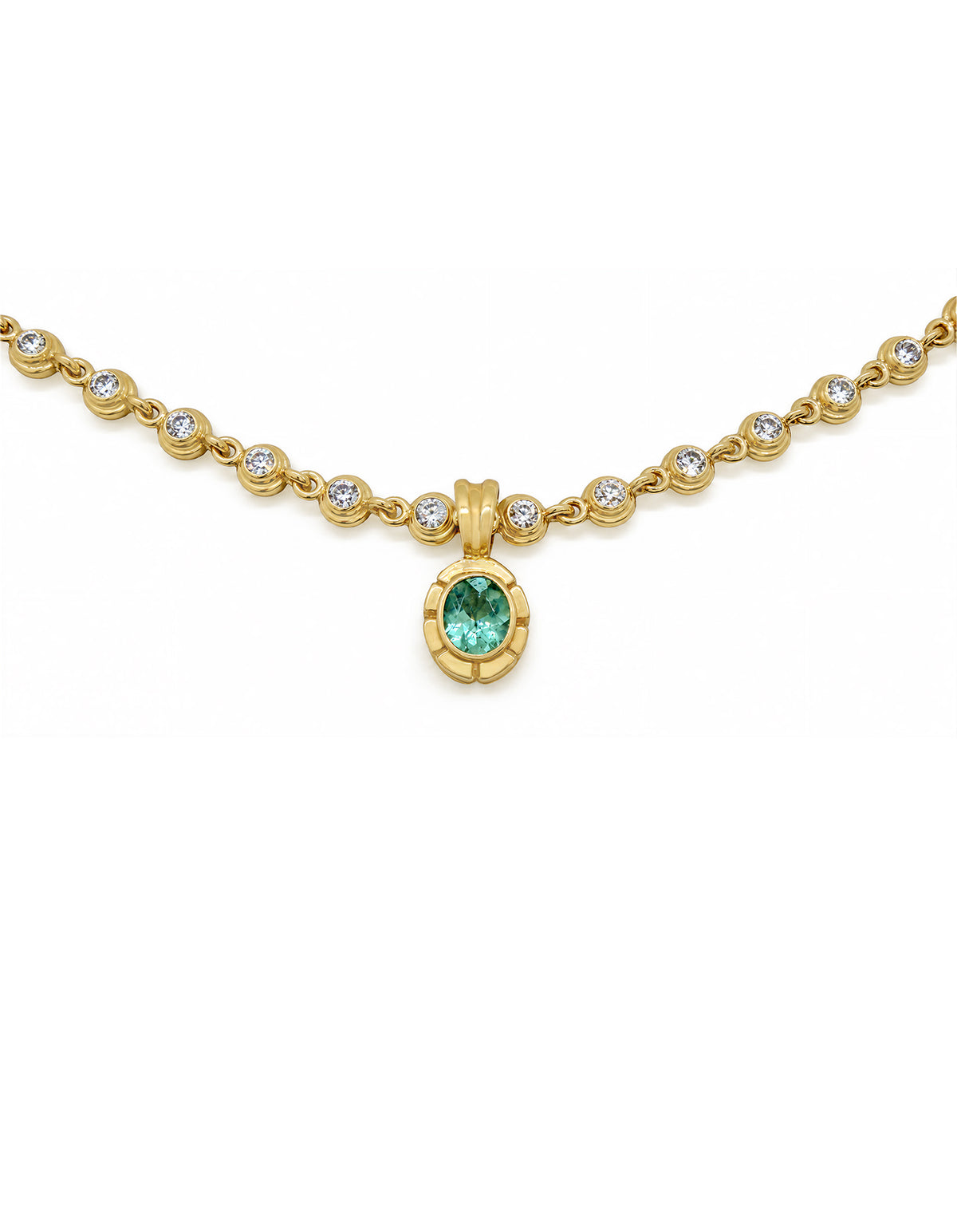 ELLIOT PARAIBA OVAL PENDANT