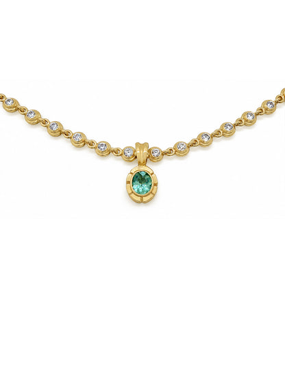 ELLIOT PARAIBA OVAL PENDANT