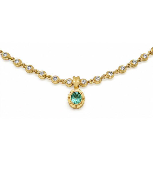 ELLIOT PARAIBA OVAL PENDANT