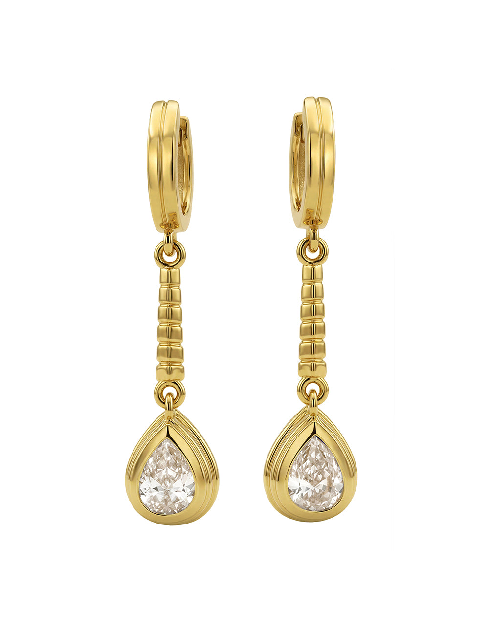 LENNOX DROP EARRINGS WITH PEAR DIAMONDS