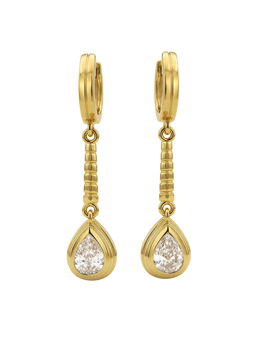 LENNOX DROP EARRINGS WITH PEAR DIAMONDS