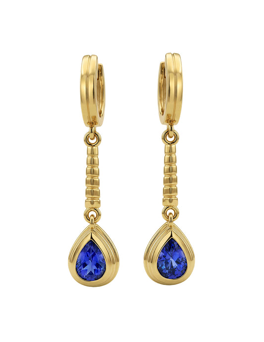 LENNOX DROP EARRINGS WITH BLUE SAPPHIRE