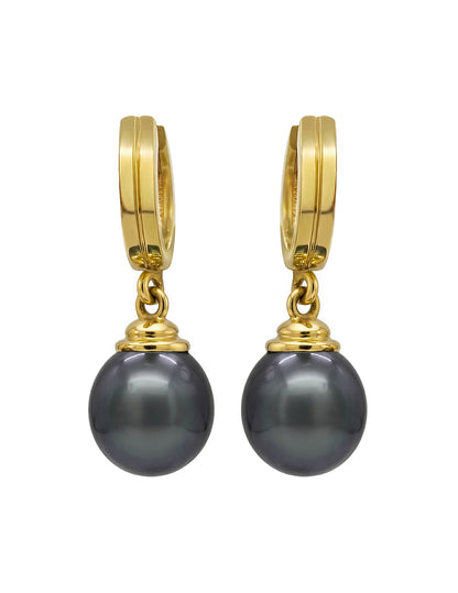 LINCOLN HOOPS WITH TAHITIAN PEARLS