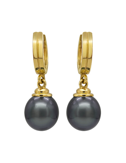 LINCOLN HOOPS WITH TAHITIAN PEARLS