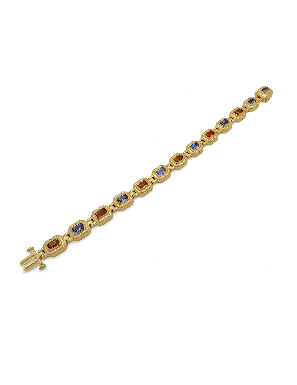 LORIAN BRACELET WITH TANZANITE AND  ORANGE SAPPHIRE