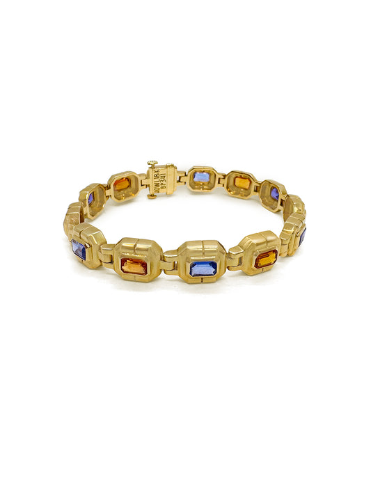 LORIAN BRACELET WITH TANZANITE AND  ORANGE SAPPHIRE