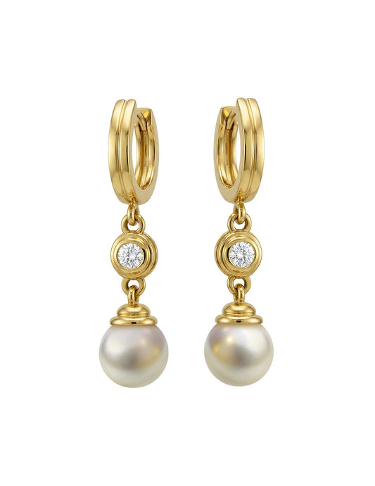 MERIDIAN PEARL EARRINGS WITH DIAMONDS