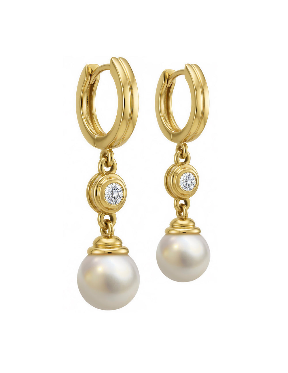 MERIDIAN PEARL EARRINGS WITH DIAMONDS
