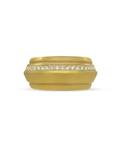 NIA KNIFE EGDE RING WITH DIAMONDS