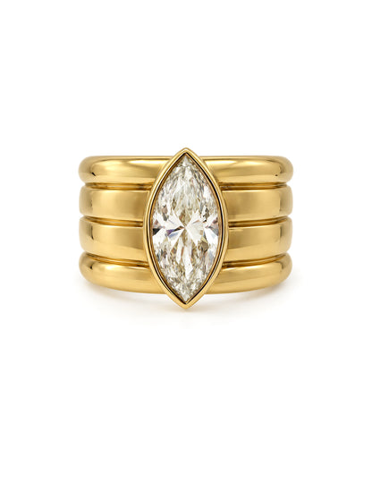 NOMAD DIAMOND MARQUISE RING