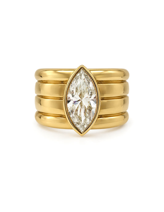 NOMAD DIAMOND MARQUISE RING