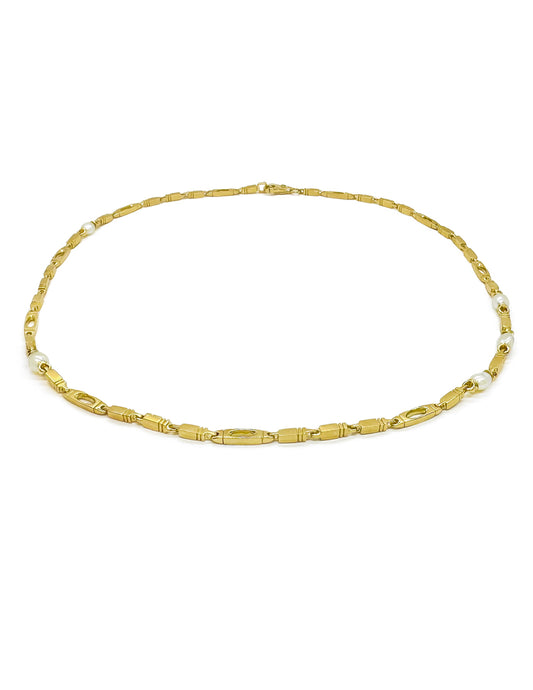 ADDAI PEARL NECKLACE ASYMMETRIC