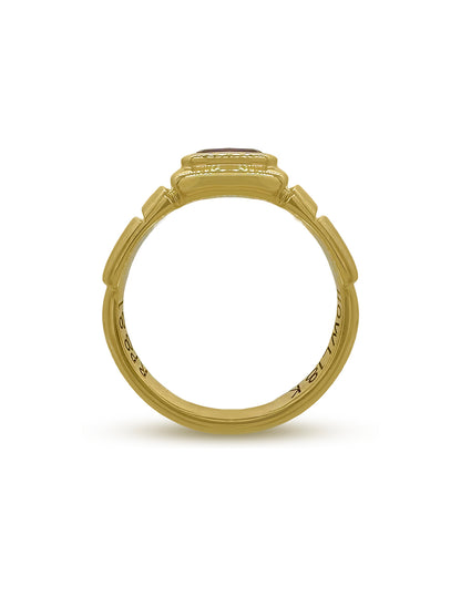 SAVANNA MALAYA GARNET RING