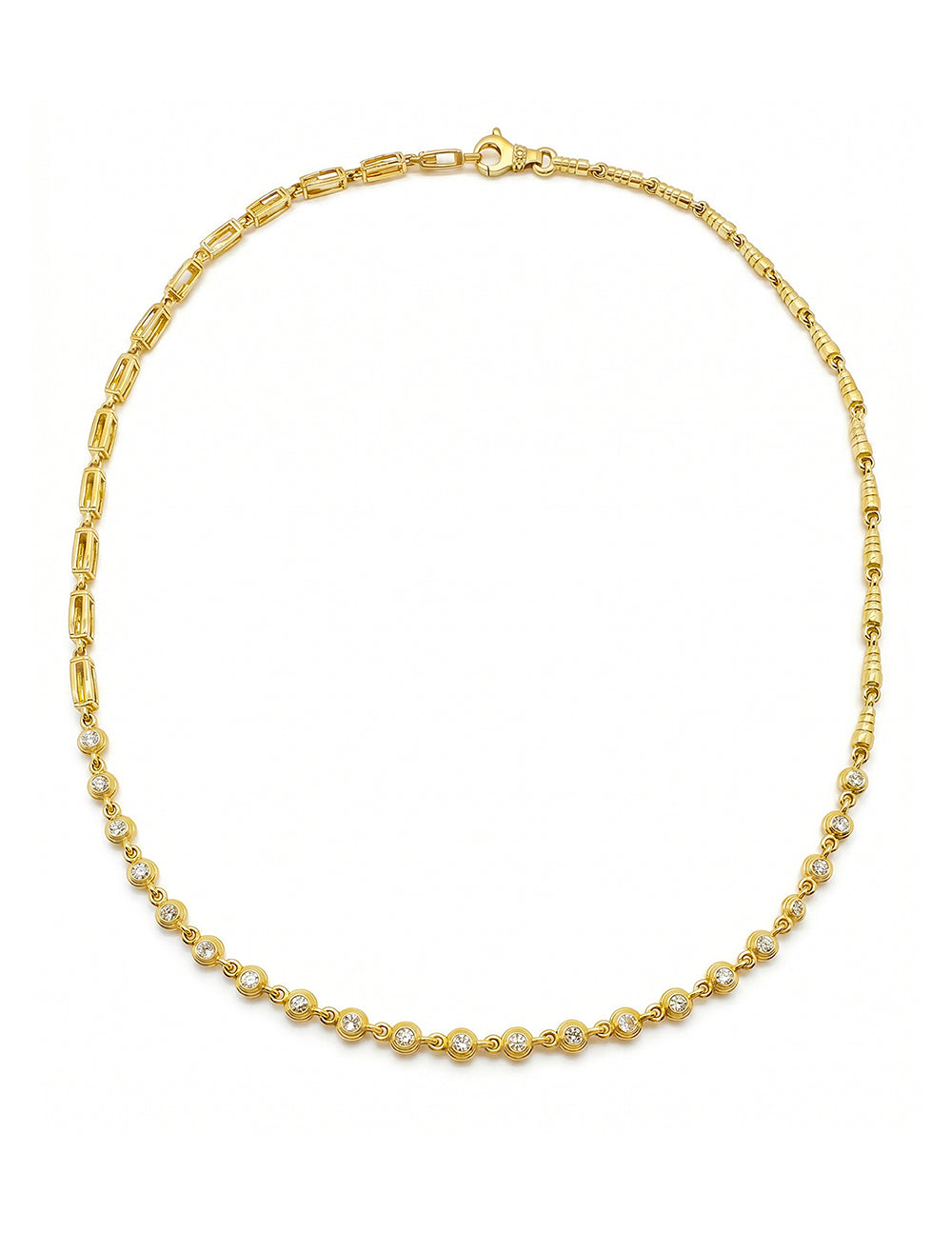 SPIRE NECKLACE WITH DIAMOND BEADS
