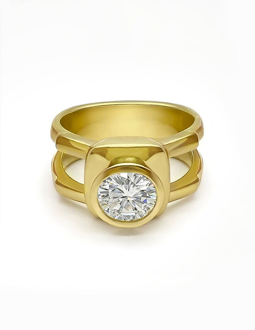 Slit Band Diamond Ring